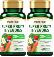 Piping Rock Fruits and Veggies Supplement bottle front for daily wellness support