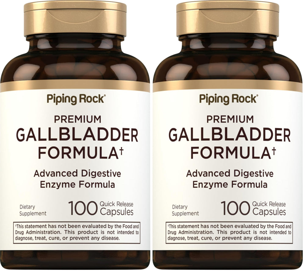 Piping Rock Gallbladder Supplement bottle with capsules for daily digestive support.