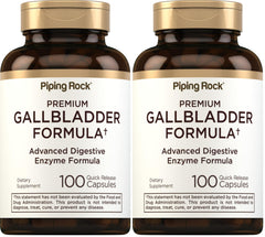 Piping Rock Gallbladder Supplement bottle with capsules for daily digestive support.