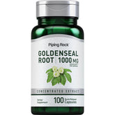 Piping Rock Goldenseal capsules bottle with quick release for easy daily use.