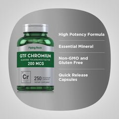 Piping Rock GTF Chromium two-pack shows value pack for ongoing supplementation