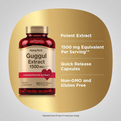 Piping Rock Guggul concentrated extract emphasized on packaging