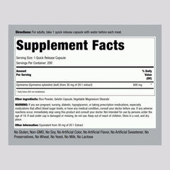 Piping Rock Gymnema Sylvestre 200 capsules displayed for easy daily supplementation.