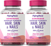 Piping Rock Hair Skin and Nails softgels bottle front for daily beauty support