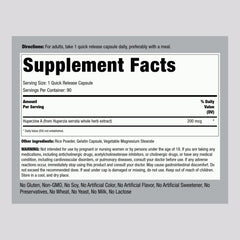 Piping Rock Huperzine A capsules close-up highlighting quick-release design for convenient daily use.