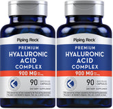 Piping Rock Hyaluronic Acid 900mg bottle front for a convenient daily supplement routine.