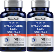 Piping Rock Hyaluronic Acid 900mg bottle front for a convenient daily supplement routine.