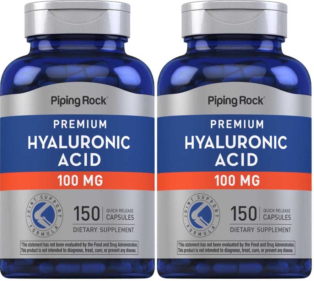 Piping Rock Hyaluronic Acid bottle front for daily usage.