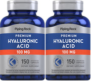 Piping Rock Hyaluronic Acid bottle front for daily usage.