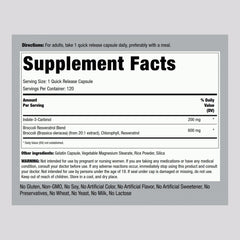 Piping Rock I3C tablets close-up showing easy-to-swallow capsules.