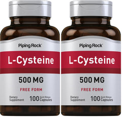 Piping Rock L-Cysteine 500 mg bottle front for daily supplement routine