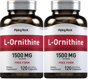 Piping Rock L-Ornithine bottle for convenient daily use.