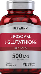 Piping Rock Liposomal Glutathione softgels in bottle for daily wellness support.