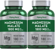 Piping Rock Magnesium Malate bottle pour reveals 1800 mg per serving