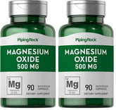 Piping Rock Magnesium Oxide capsules bottle front for daily mineral support.