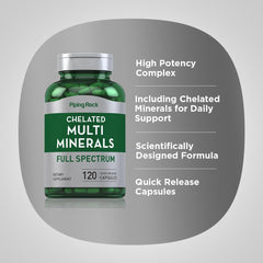 Piping Rock Mega Multi Mineral pack-of-2 image communicates value and iron-free benefits.