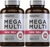 Piping Rock Men 50+ Multivitamin bottle front supports daily wellness