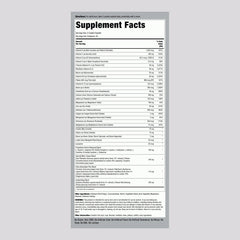 Piping Rock Men's Multivitamin bottle back with supplement details for informed choice