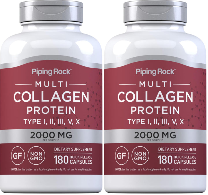 Piping Rock Multi Collagen bottle front image for daily holistic support.