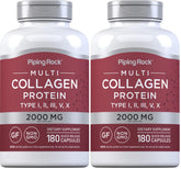 Piping Rock Multi Collagen bottle front image for daily holistic support.