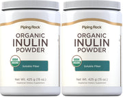 Piping Rock Organic Inulin Powder jar for daily fiber intake.