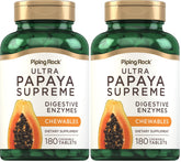 Piping Rock Papaya Digestive Enzymes chewables tablets for post-meal support.