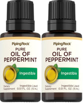 Piping Rock Peppermint Oil 15ml bottle front view for easy flavoring
