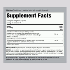 Piping Rock Proteolytic Enzymes capsules close-up emphasizing vegetarian formula.