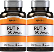 Piping Rock Rutin 500mg bottle front view, showing vegetarian formula badge.
