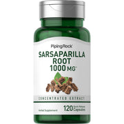 Piping Rock Sarsaparilla Root Capsules bottle for daily supplementation.