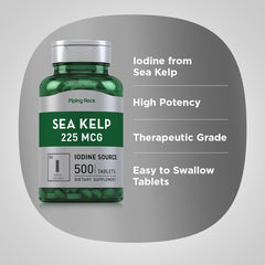 Piping Rock Sea Kelp tablets, easy swallow form for daily use.