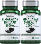Piping Rock Shilajit bottle front view for daily vitality.