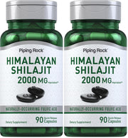 Piping Rock Shilajit bottle front view for daily vitality.