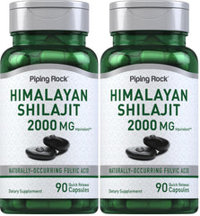 Piping Rock Shilajit bottle front view for daily vitality.