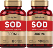 Piping Rock SOD supplement bottle front view for daily wellness