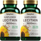 Piping Rock Sunflower Lecithin softgel bottle front for daily dietary support.