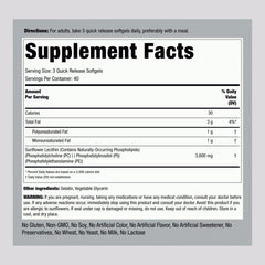 Piping Rock Sunflower Lecithin softgel pouring scene highlighting convenient dosage.