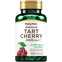 Piping Rock Tart Cherry Extract bottle for convenient daily wellness support.