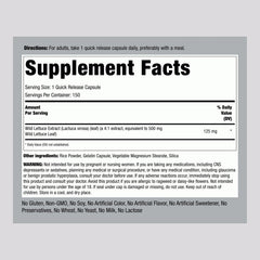 Piping Rock Wild Lettuce Extract quick-release capsules for easy, convenient daily use.
