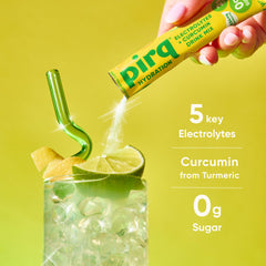 Pirq Hidratación mezcla en agua, fuente de electrolitos y sabor natural