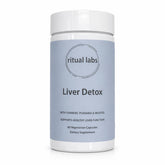 Piuregn Ritual Labs bottle on kitchen counter for daily liver wellness.