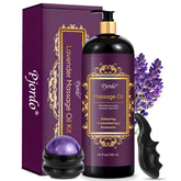 Pjordo lavender massage oil bottle for soothing skin and muscles.
