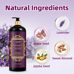 Pjordo silky-texture massage oil ready for smooth glide.