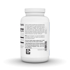 Planetary Herbals Triphala tablets close-up showing easy twice-daily use.