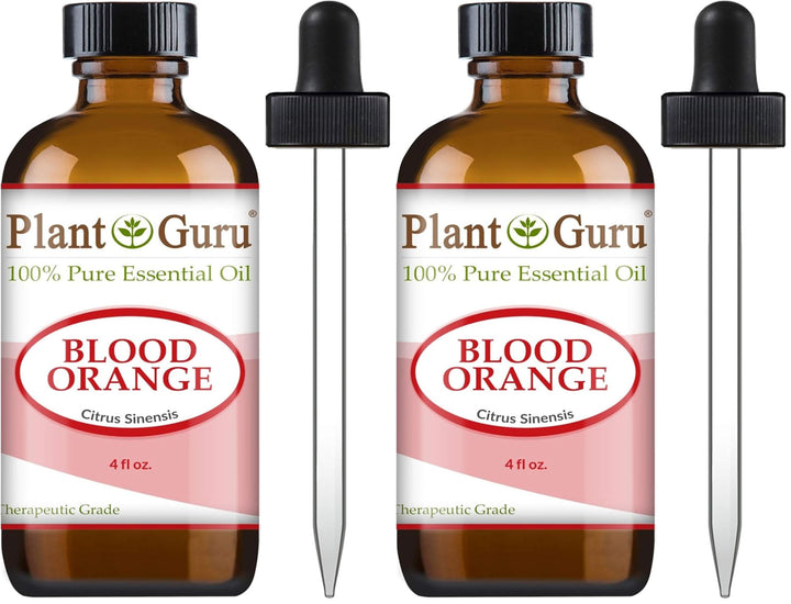 Plant Guru Blood Orange essential oil bottle for diffusion and aroma