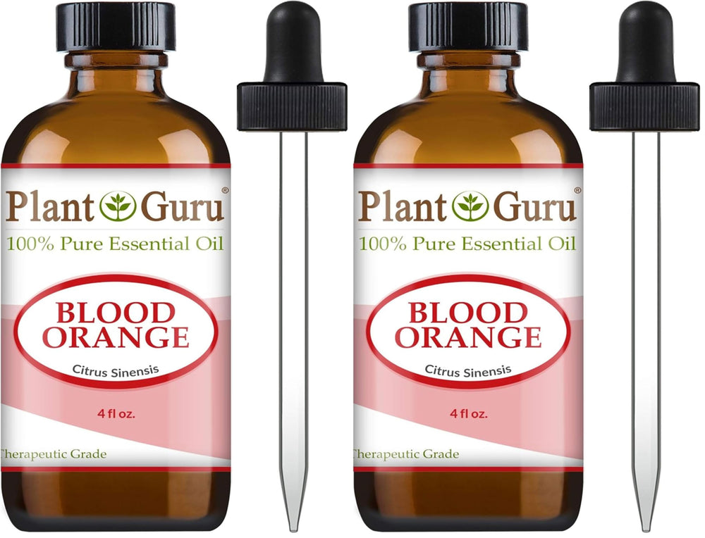 Plant Guru Blood Orange essential oil bottle for diffusion and aroma