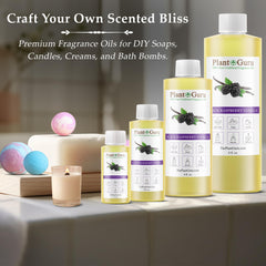 Plant Guru candle-making fragrance oil in a candle jar
