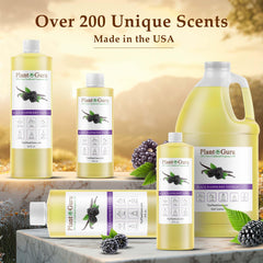 Plant Guru fragrance oil label closeup showing safe, phthalate-free formula