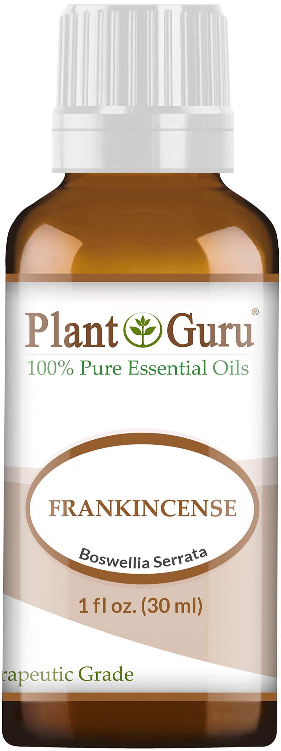Plant Guru Frankincense essential oil bottle pour for diffusion and ambiance