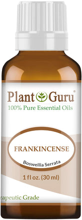 Plant Guru Frankincense essential oil bottle pour for diffusion and ambiance